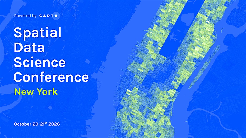Folder de Spatial Data Science Conference New York 2026