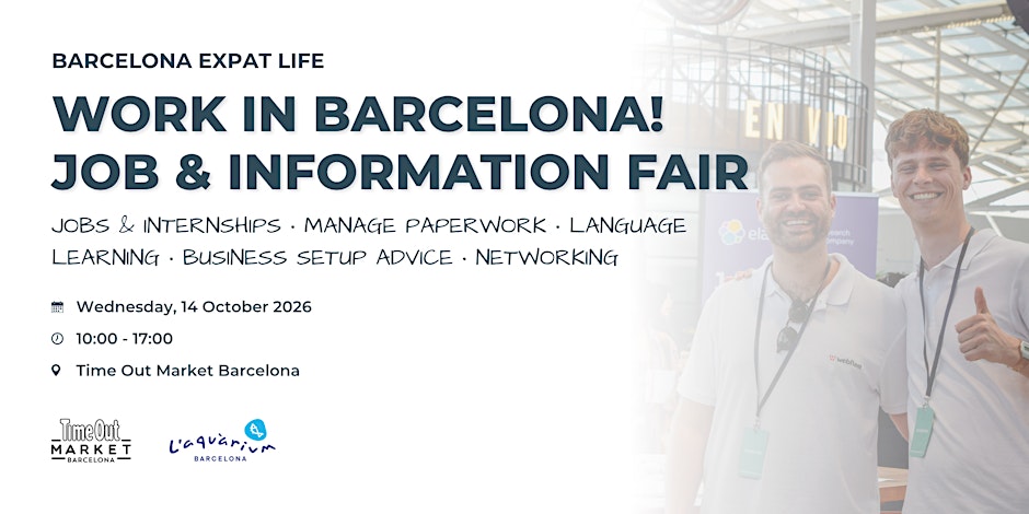 Folder de WORK IN BARCELONA! JOB & INFORMATION FAIR